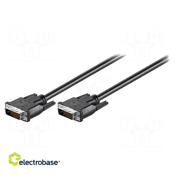 Cable | DVI-D (24+1) plug,both sides | 0.5m | black