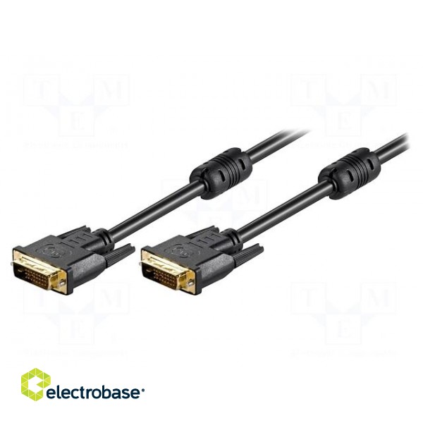 Cable | DVI-D (24+1) plug,both sides | 3m | black