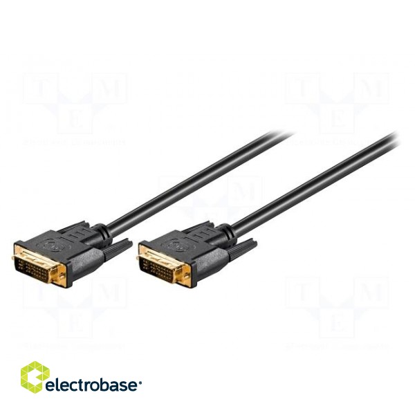 Cable | DVI-I (24+5) plug,both sides | 3m | black