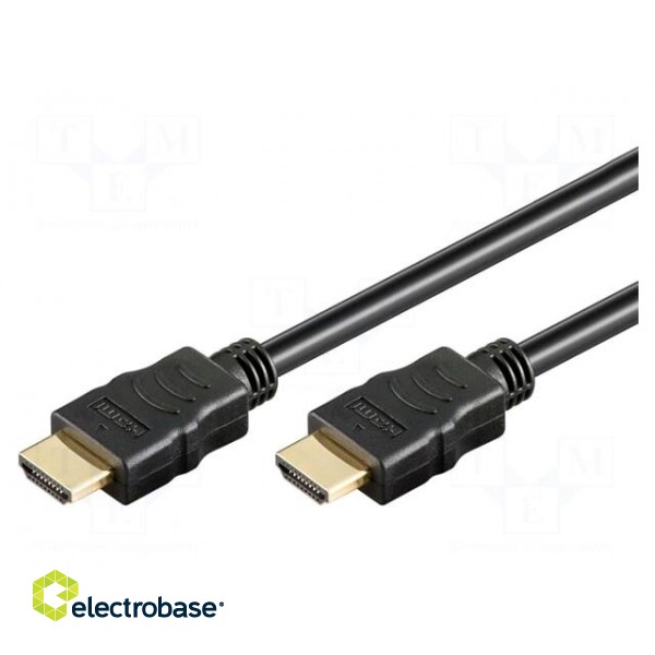 Cable | HDMI 1.4 | HDMI plug,both sides | Len: 0.5m | black | Core: CCS
