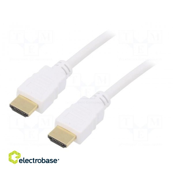Cable | HDCP 2.2,HDMI 1.4 | HDMI plug,both sides | PVC | 5m | white