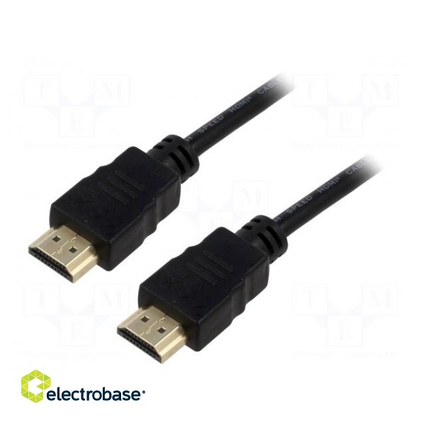 Cable | HDCP 2.2,HDMI 2.0 | HDMI plug,both sides | 3m | black | 30AWG