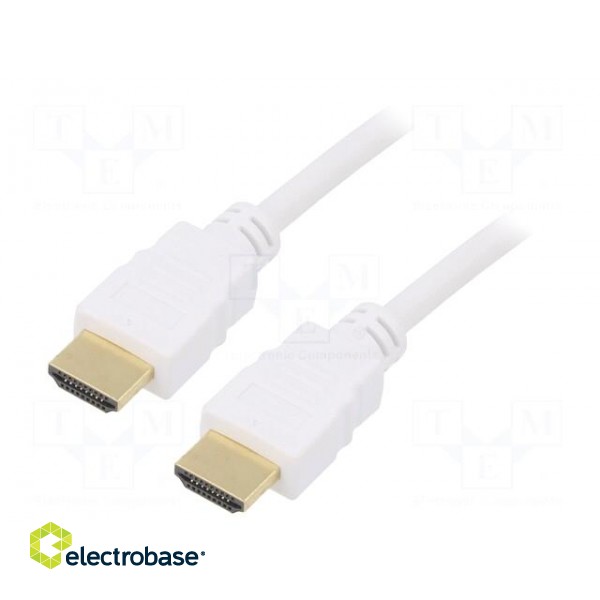 Cable | HDCP 2.2,HDMI 2.0 | HDMI plug,both sides | PVC | 3m | white