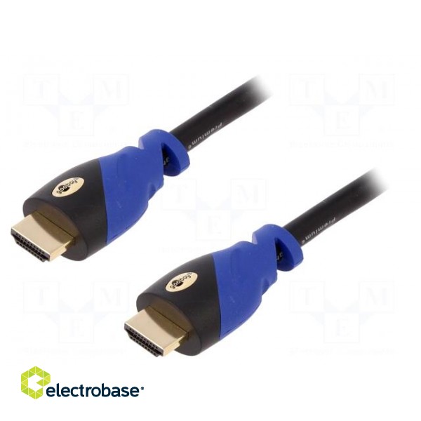 Cable | HDMI 2.0 | HDMI plug,both sides | 2m | black-blue