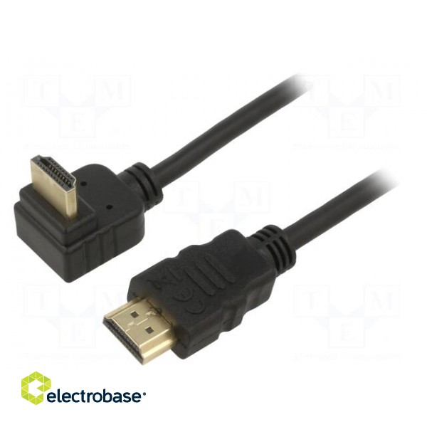 Cable | HDCP 2.2,HDMI 2.0 | HDMI plug,HDMI plug 270° | PVC | 1m