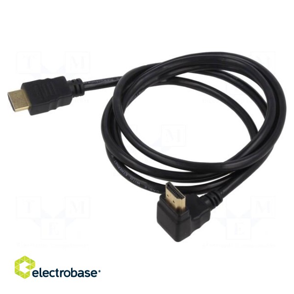 Cable | HDCP 2.2,HDMI 2.0 | HDMI plug,HDMI plug 90° | PVC | 1.5m