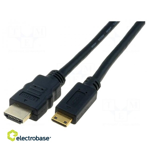 Cable | HDMI 1.3 | HDMI plug,mini HDMI plug | 3m | black