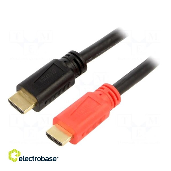 Cable | HDMI 1.3,with amplifier | HDMI plug,both sides | 40m | black