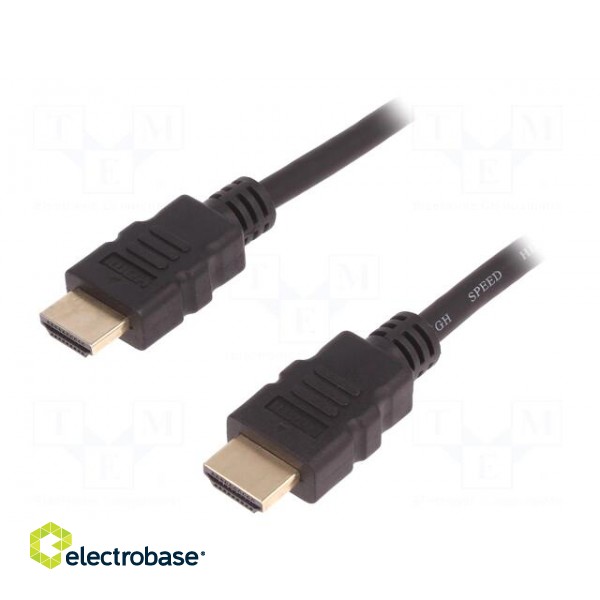 Cable | HDMI 1.4 | HDMI plug,both sides | 1.5m | black