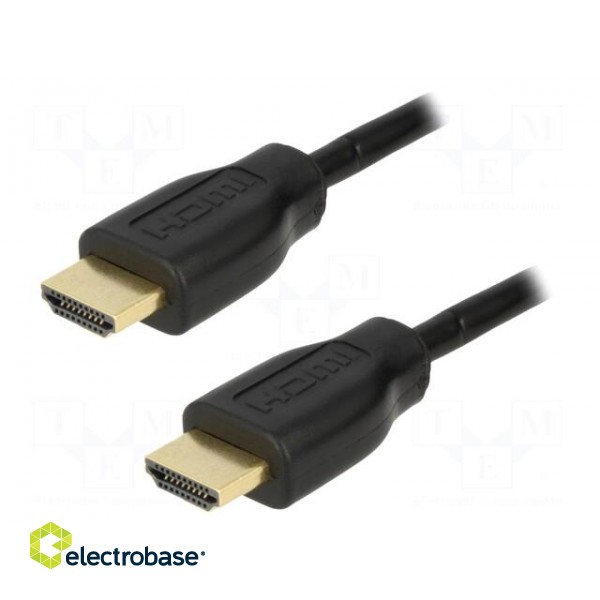 Cable | HDMI 1.4 | HDMI plug,both sides | PVC | Len: 1.5m | black