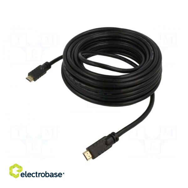 Cable | HDMI 1.4,with amplifier | HDMI plug,both sides | 20m | black
