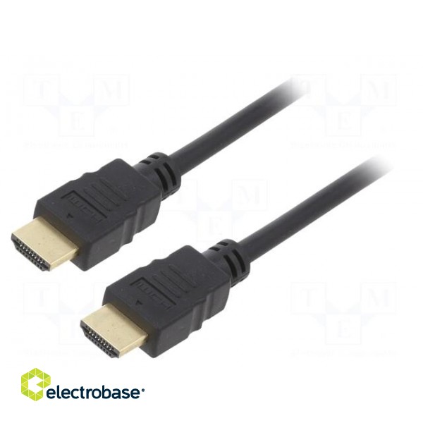 Cable | HDMI 1.4 | HDMI plug,both sides | 3m | black | 30AWG | Core: CCS