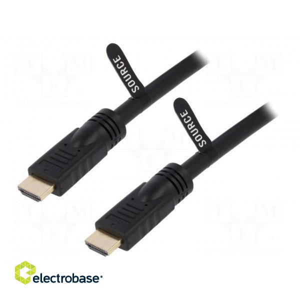 Cable | HDMI 1.4 | HDMI plug,both sides | PVC | 25m | black | Core: Cu