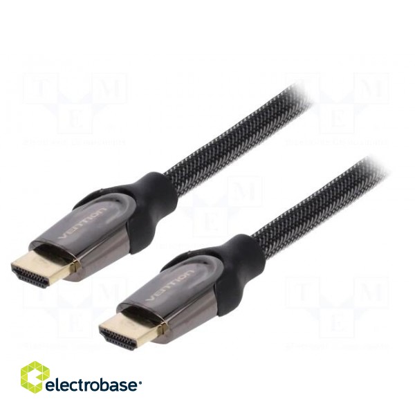 Cable | HDMI 2.0 | HDMI plug,both sides | PVC | textile | 1.5m | black