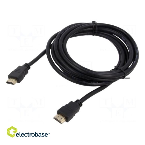 Cable | HDMI 1.4 | HDMI plug,both sides | Len: 15m | black | 30AWG
