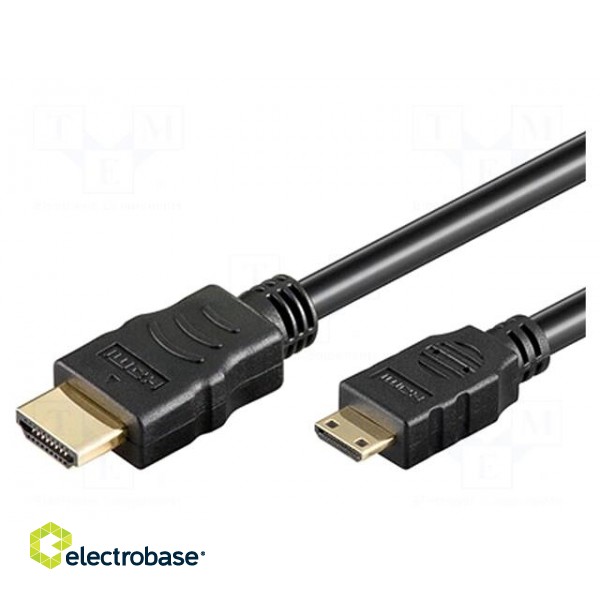 Cable | HDMI 1.4 | HDMI mini plug,HDMI plug | 2m | black