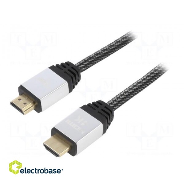 Cable | HDMI 2.0 | HDMI plug,both sides | 1.5m | black