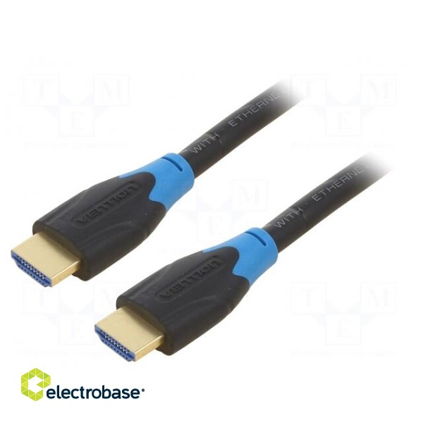 Cable | HDMI 2.0 | HDMI plug,both sides | PVC | 0.5m | black | 30AWG