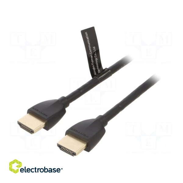 Cable | HDMI 2.0 | HDMI plug,both sides | PVC | 1m | black | 32AWG