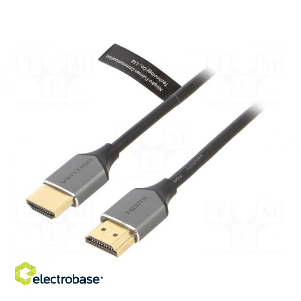 Cable | HDCP 2.2,HDMI 2.0 | HDMI plug,both sides | PVC | 1m | grey
