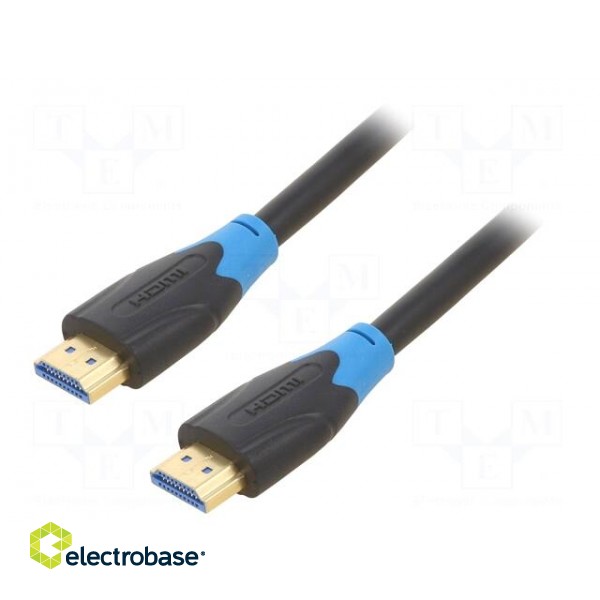 Cable | HDMI 2.0 | HDMI plug,both sides | PVC | 3m | black | 30AWG