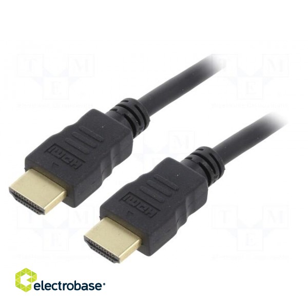 Cable | HDMI 2.0 | HDMI plug,both sides | PVC | 3m | black | 30AWG