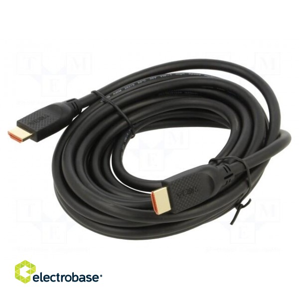 Cable | HDMI 2.0 | HDMI plug,both sides | PVC | 5m | black | 32AWG