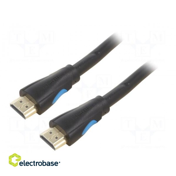Cable | HDMI 2.0 | HDMI plug,both sides | PVC | Len: 0.75m | black