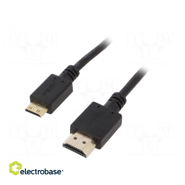 Cable | HDMI 2.0 | HDMI plug,mini HDMI plug | PVC | 1.8m | black