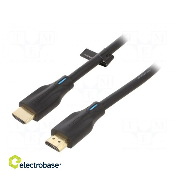 Cable | HDMI 2.1 | HDMI plug,both sides | PVC | 1m | black | 28AWG