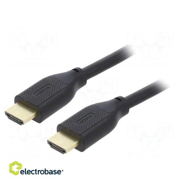 Cable | HDMI 2.1 | HDMI plug,both sides | PVC | 2m | black | Core: Cu
