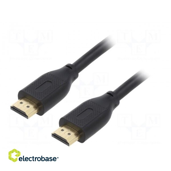 Cable | HDMI 2.1 | HDMI plug,both sides | PVC | 3m | black | Core: Cu