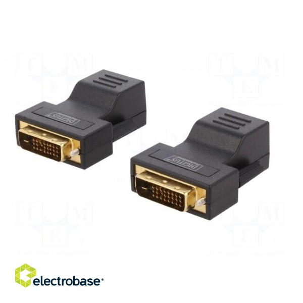 DVI extender | DVI-D (24+1) plug,RJ45 socket | 1920x1200px image 2