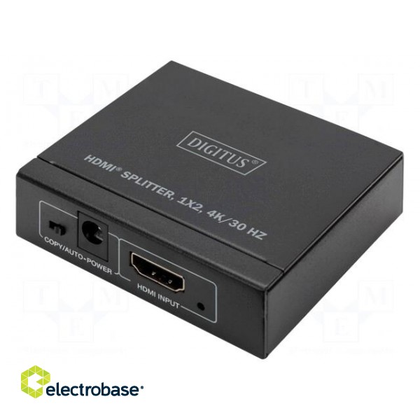 Splitter | HDCP 1.4,HDMI 1.4 | black | Input: DC socket,HDMI socket paveikslėlis 1