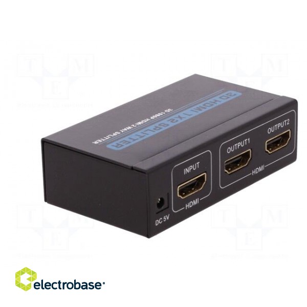 Splitter | HDMI 1.3 | black | Input: DC socket,HDMI socket image 5