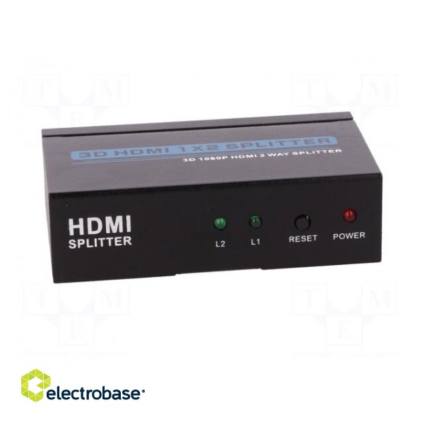 Splitter | HDMI 1.3 | black | Input: DC socket,HDMI socket image 10