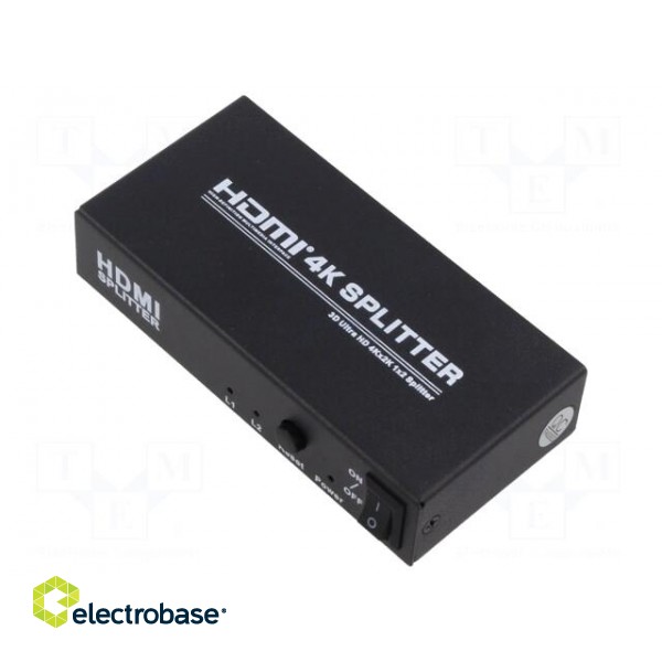 Splitter | HDMI 1.4 | black | Input: DC socket,HDMI socket image 1