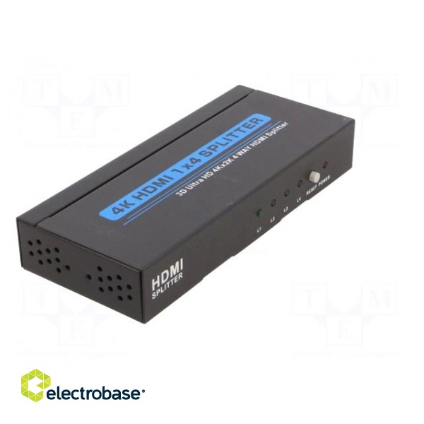 Splitter | HDMI 1.4 | Colour: black | Input: DC socket,HDMI socket image 8