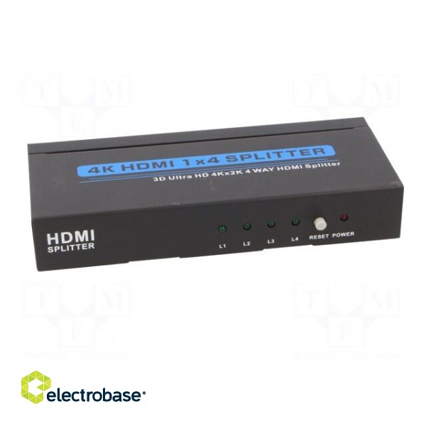 Splitter | HDMI 1.4 | Colour: black | Input: DC socket,HDMI socket image 9