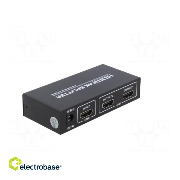 Splitter | HDMI 1.4 | black | Input: DC socket,HDMI socket image 4