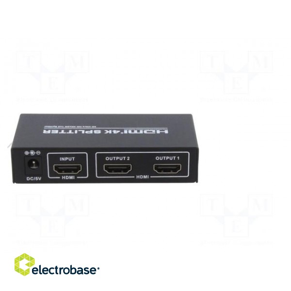 Splitter | HDMI 1.4 | black | Input: DC socket,HDMI socket image 5