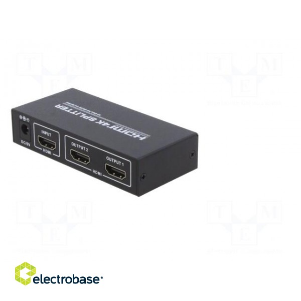 Splitter | HDMI 1.4 | black | Input: DC socket,HDMI socket image 6