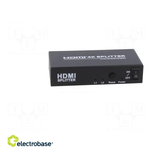 Splitter | HDMI 1.4 | black | Input: DC socket,HDMI socket image 9
