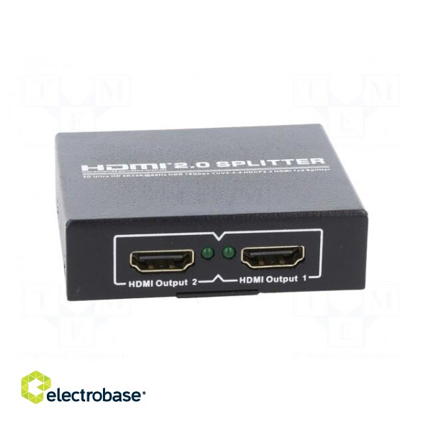 Splitter | HDMI 2.0 | black | Input: DC socket,HDMI socket image 9