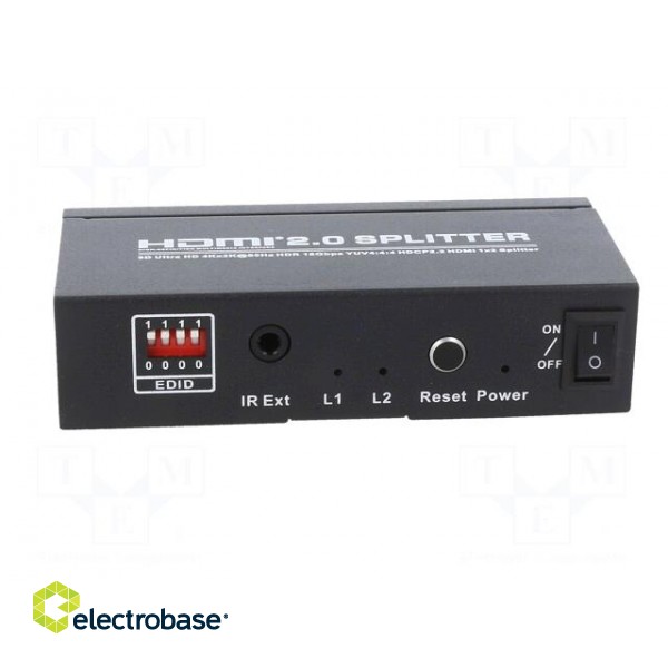 Splitter | HDMI 2.0 | black | Input: DC socket,HDMI socket image 5