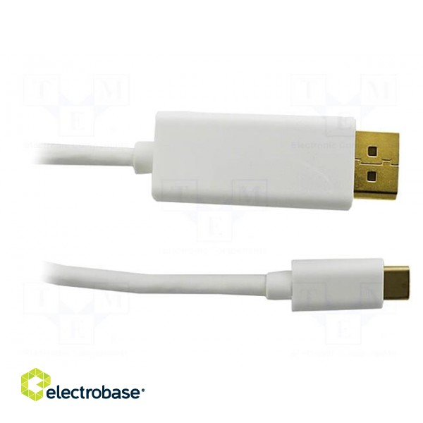 Adapter | DisplayPort 1.2,HDCP,USB 3.0 | 2m | Colour: white image 2