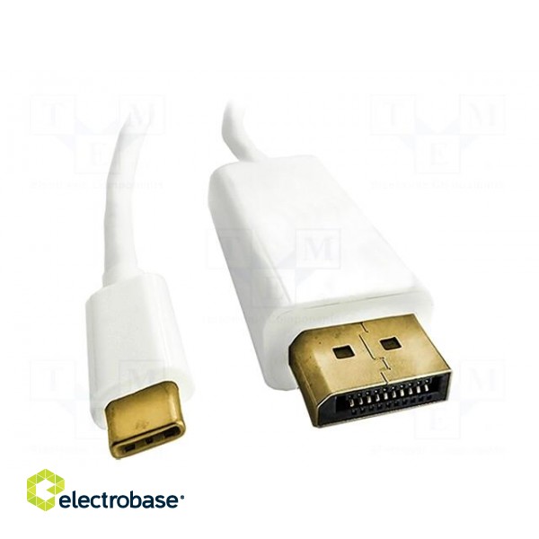 Adapter | DisplayPort 1.2,HDCP,USB 3.0 | 2m | Colour: white image 1