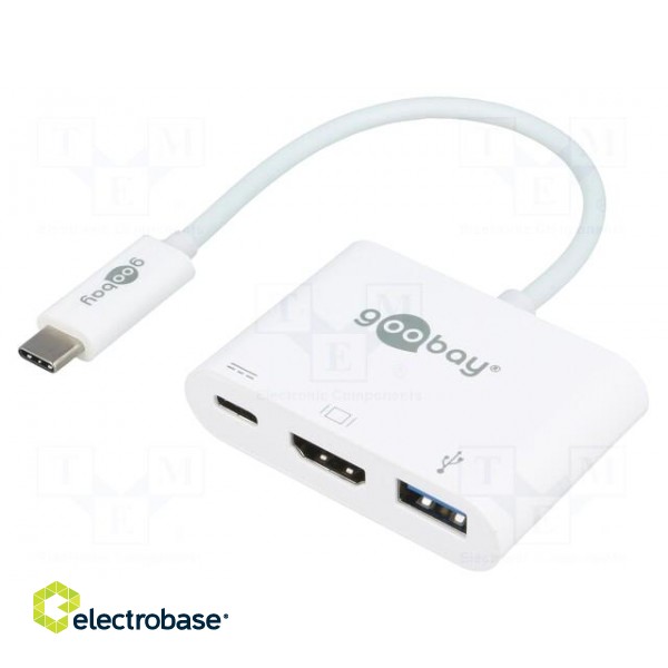 Adapter | USB 3.0 | 0.15m | Colour: white | 60W