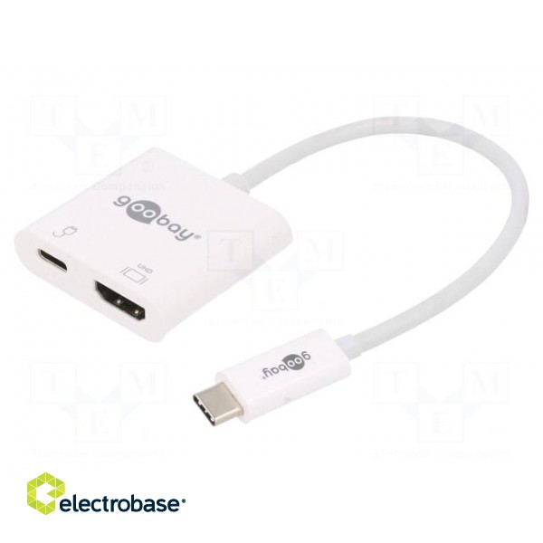 Adapter | HDMI 2.0,Power Delivery (PD),USB 3.0 | 0.15m | white
