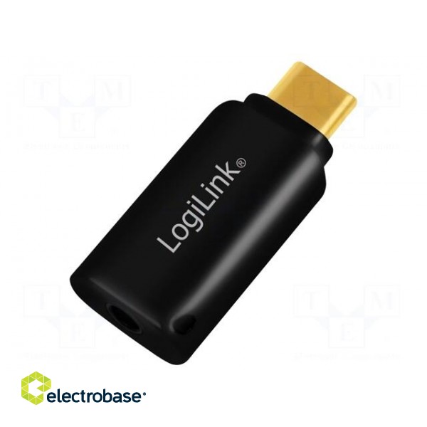 Adapter | Jack 3.5mm socket,USB C plug | gold-plated
